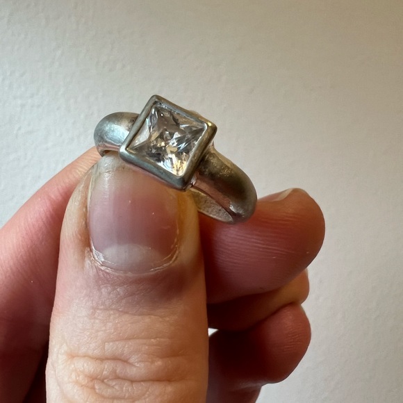 Set of Three Rings - Silver w/ CZ & 18K Gold Electroplated - Picture 2 of 9